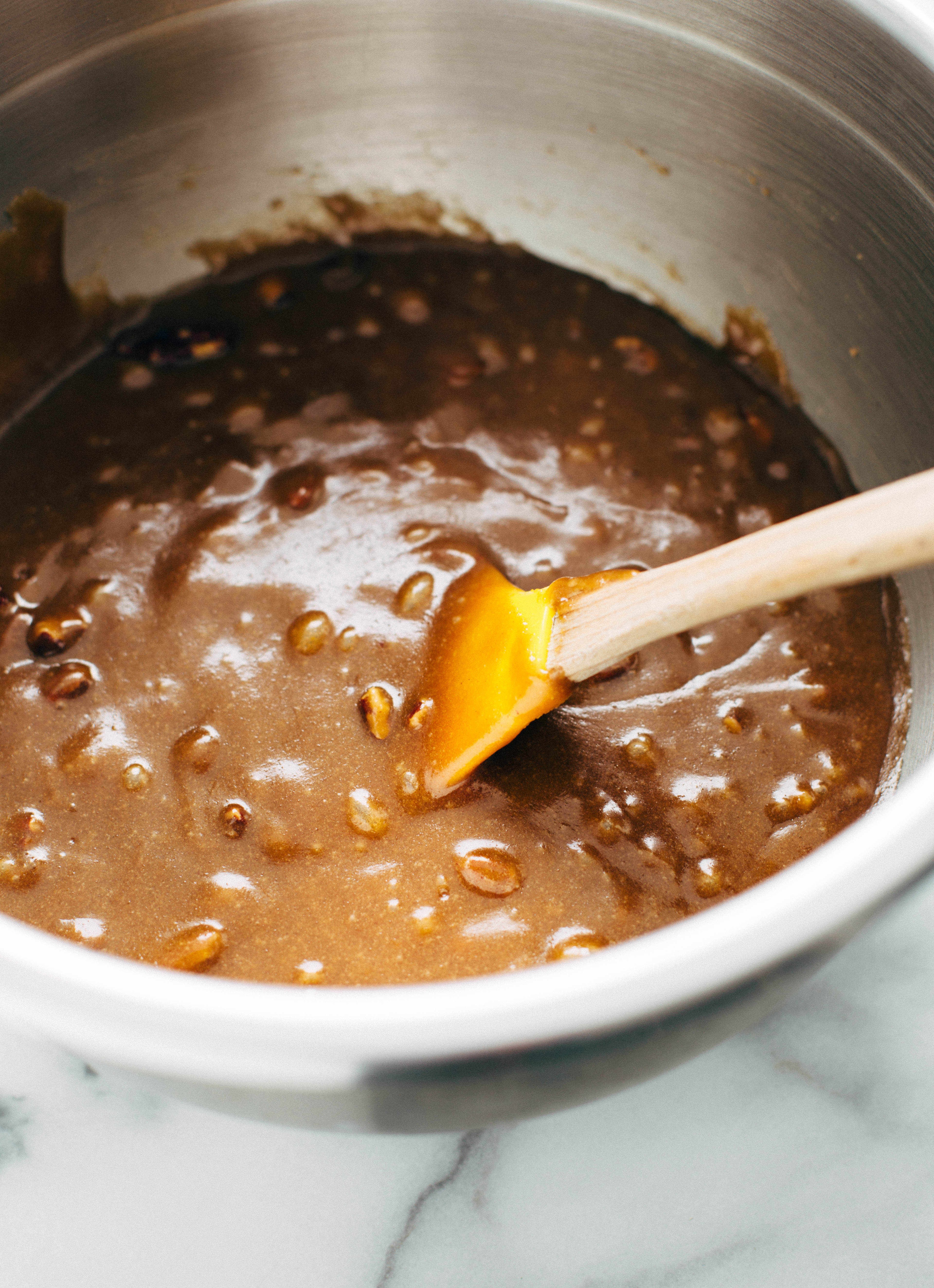 butterscotch mixture in a bowl.